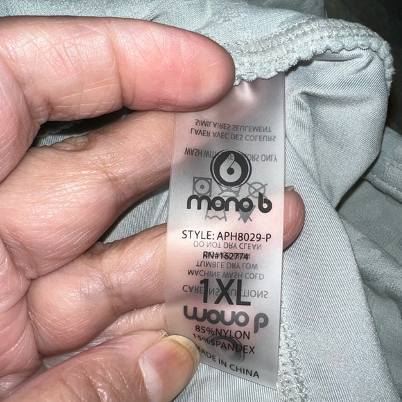 NWT MONO B Textured Jacquard Leopard Tummy Control Double Layered Leggings - Picture 4 of 9